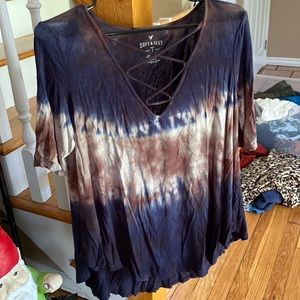 American Eagle womens summer tie dye top, large. Soft and breathable!